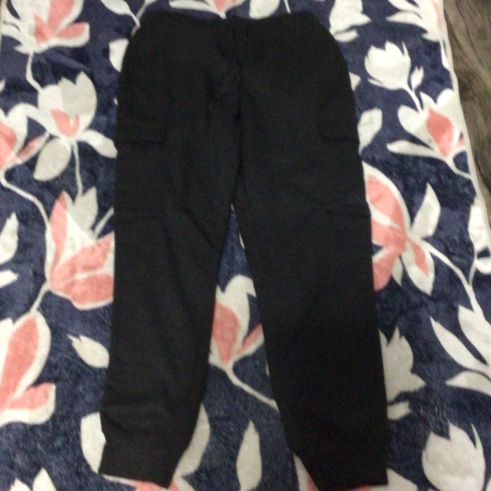 Black Cargo Jogger Pants